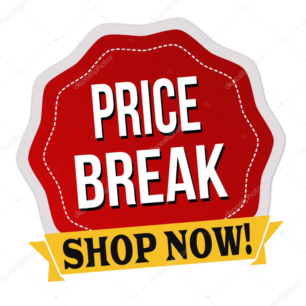 Price break label or sticker 