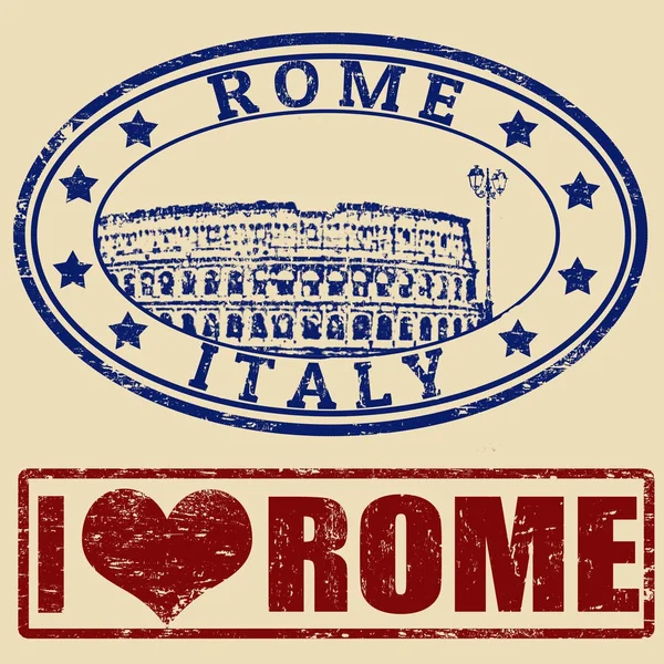 罗马邮票套装 — 图库矢量图片