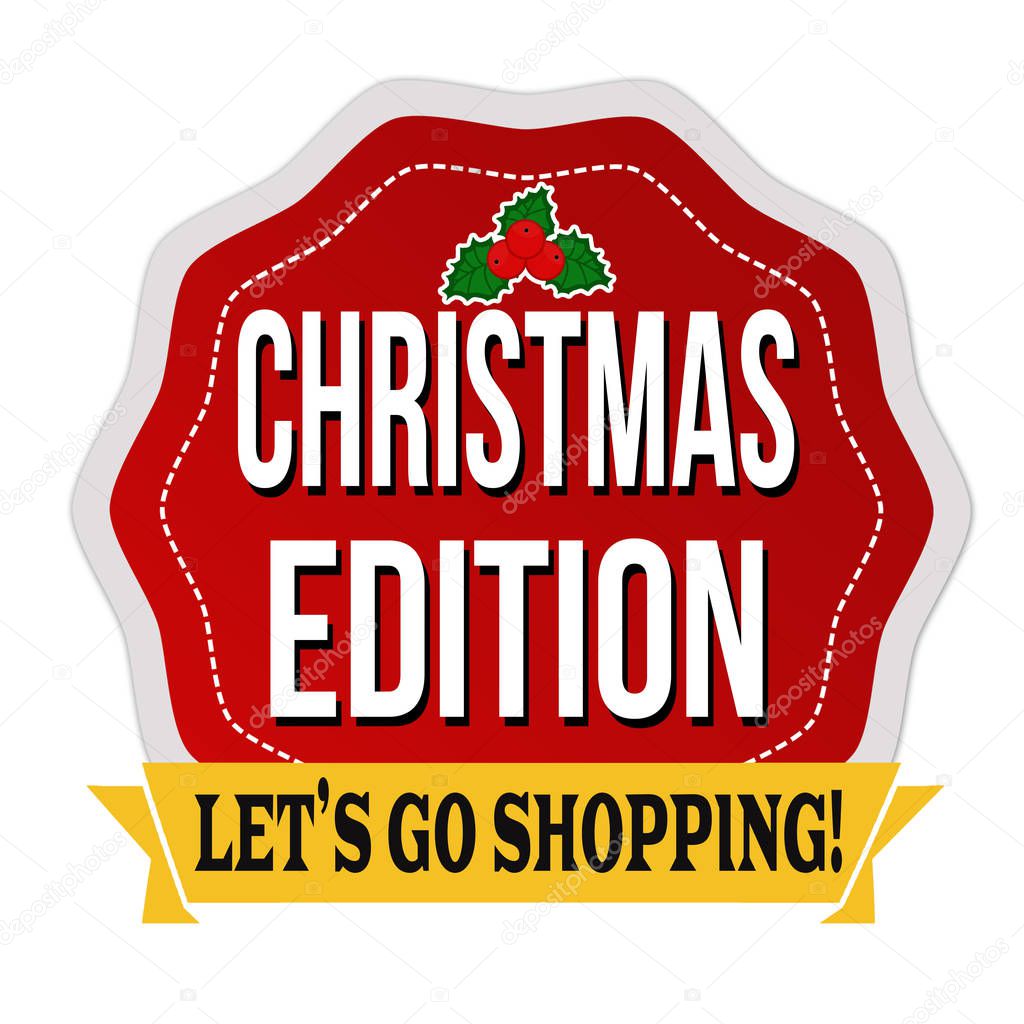 Christmas edition sticker or label 