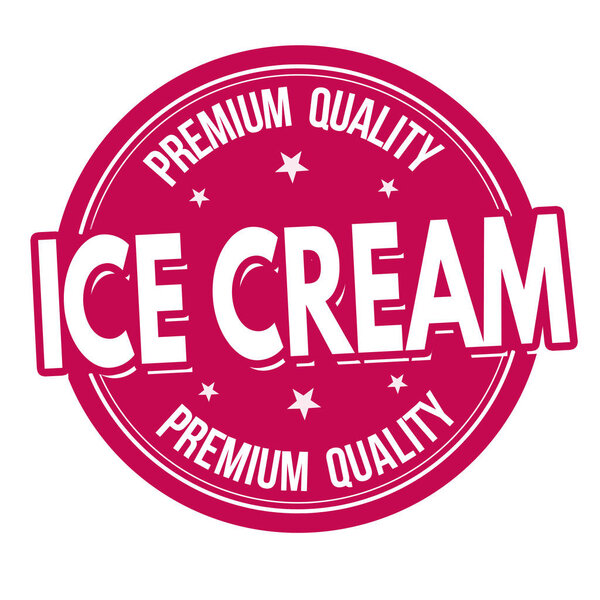 Ice cream label or stamp
