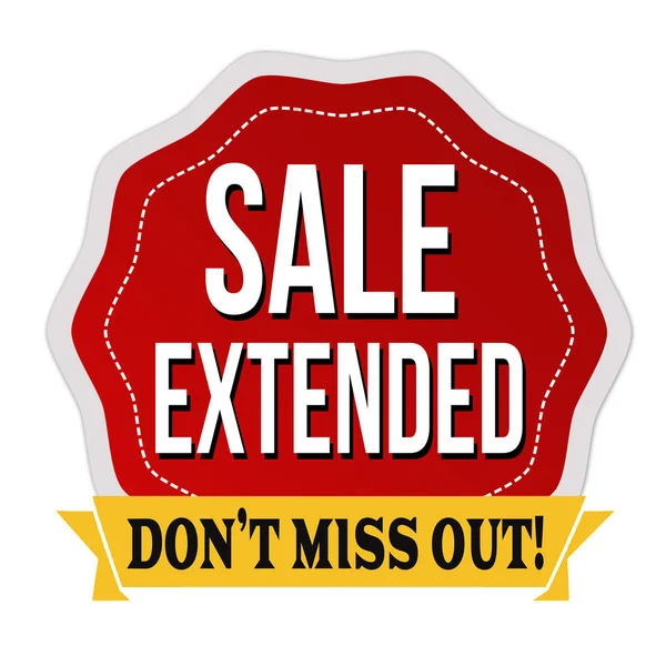 Sale extended label or sticker — Stock Vector