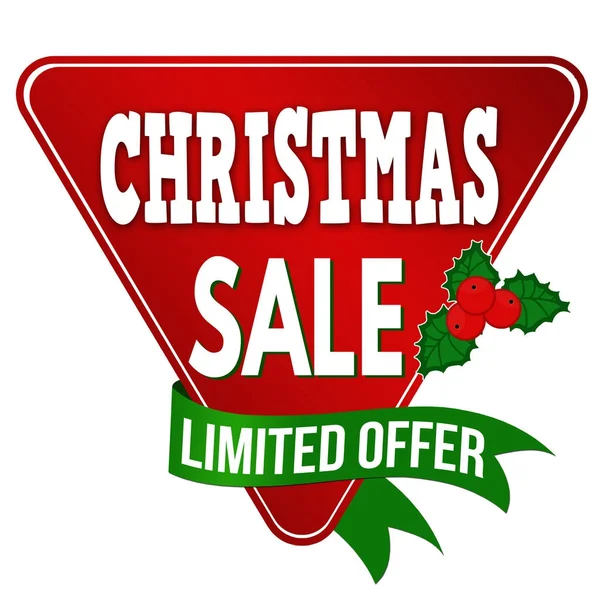 Kerst sale label of sticker — Stockvector