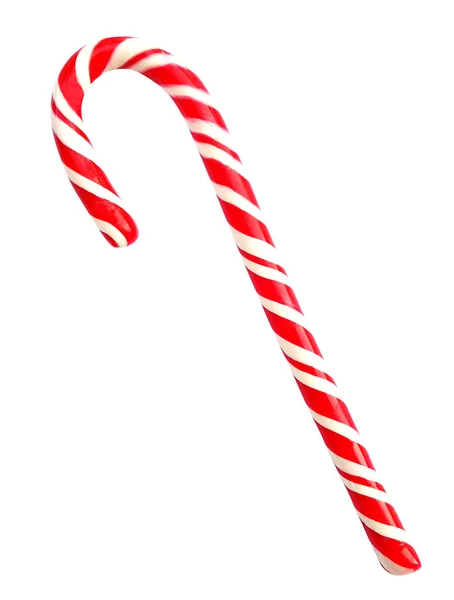 Christmas candy cane on white background — Stock Photo, Image