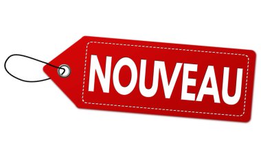 Yeni Fransızca dil (Nouveau) etiket veya fiyat etiketi 