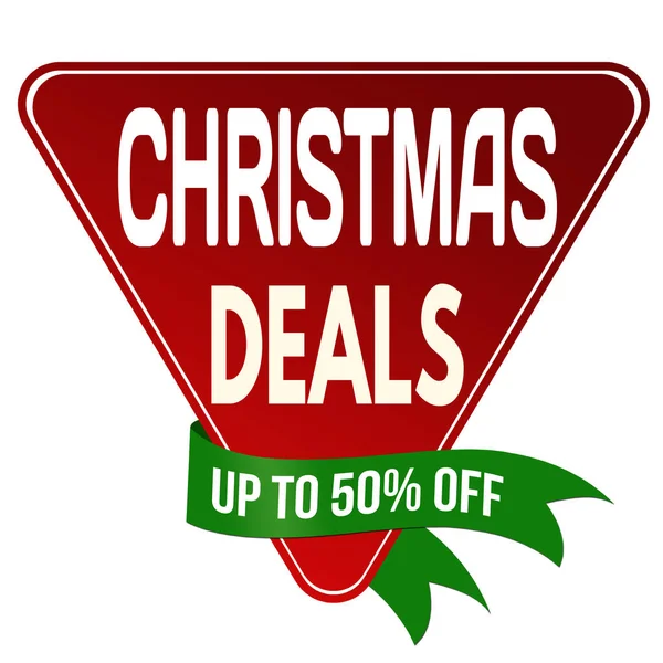 Natal ofertas rótulo ou adesivo —  Vetores de Stock