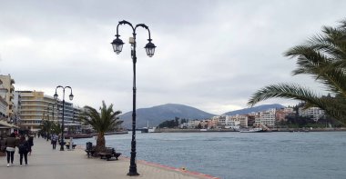 Chalkida, Yunanistan - 11 Şubat 2017: City hall, Chalkida, EVIA, Yunanistan