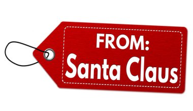 Noel Baba etiket veya fiyat etiketi