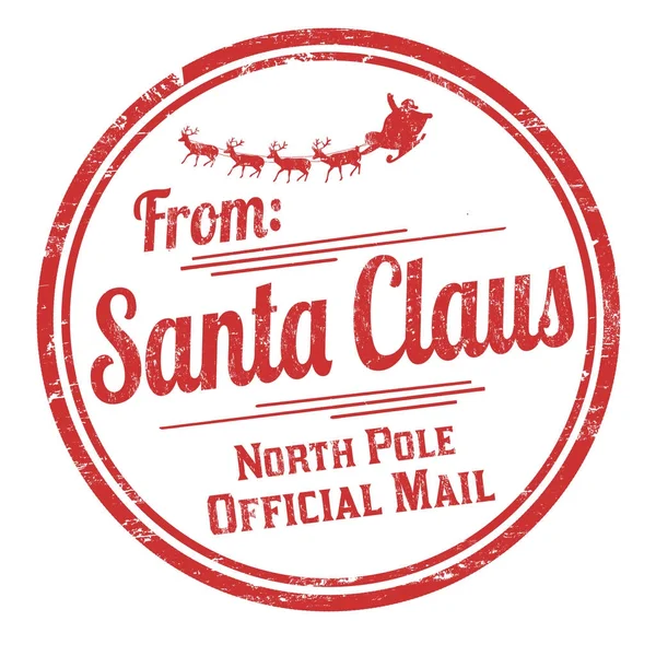 Van Santa Claus grunge rubber stempel — Stockvector