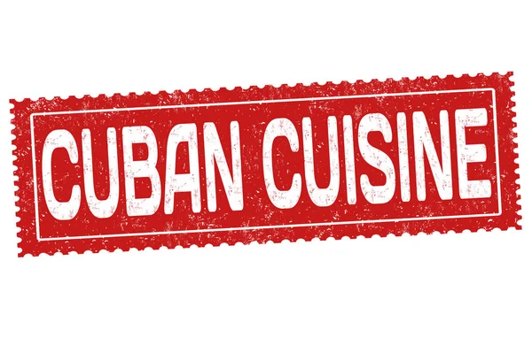 Cuisine cubaine timbre caoutchouc grunge — Image vectorielle
