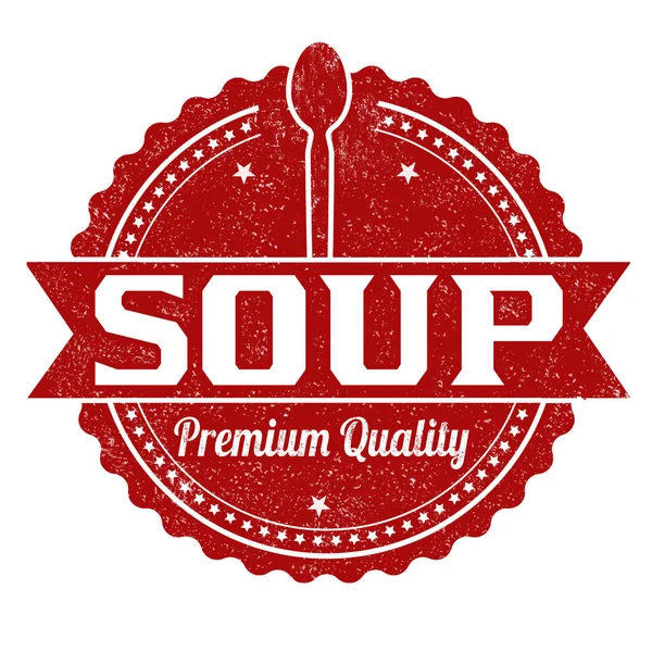 Резиновая марка супа — стоковый вектор