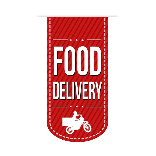 Food delivery banner design — Stock Vector