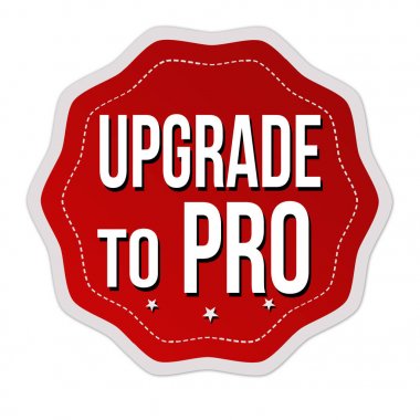 Pro yükseltme etiket veya etiket 