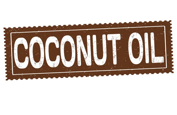 Olio di cocco grunge timbro di gomma — Vettoriale Stock