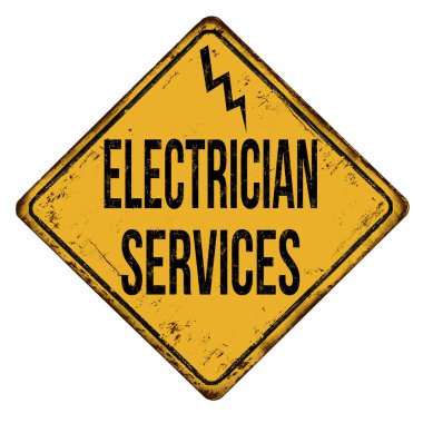 Elektrikçi hizmetler vintage paslı metal oturum 