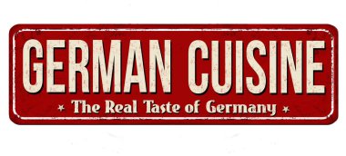 Alman mutfağı vintage paslı metal işareti