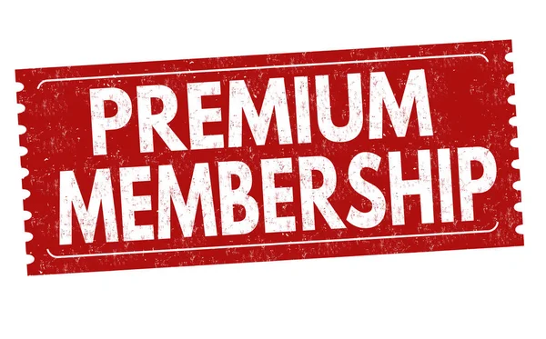 Premium membership grunge rubber stamp — Stock Vector