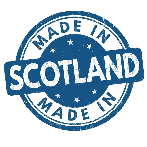 Made in scotland grunge rubber stamp — Stockvektor