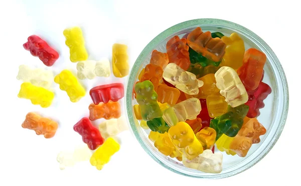 Kleurrijk fruit kauwgom snoep beren — Stockfoto