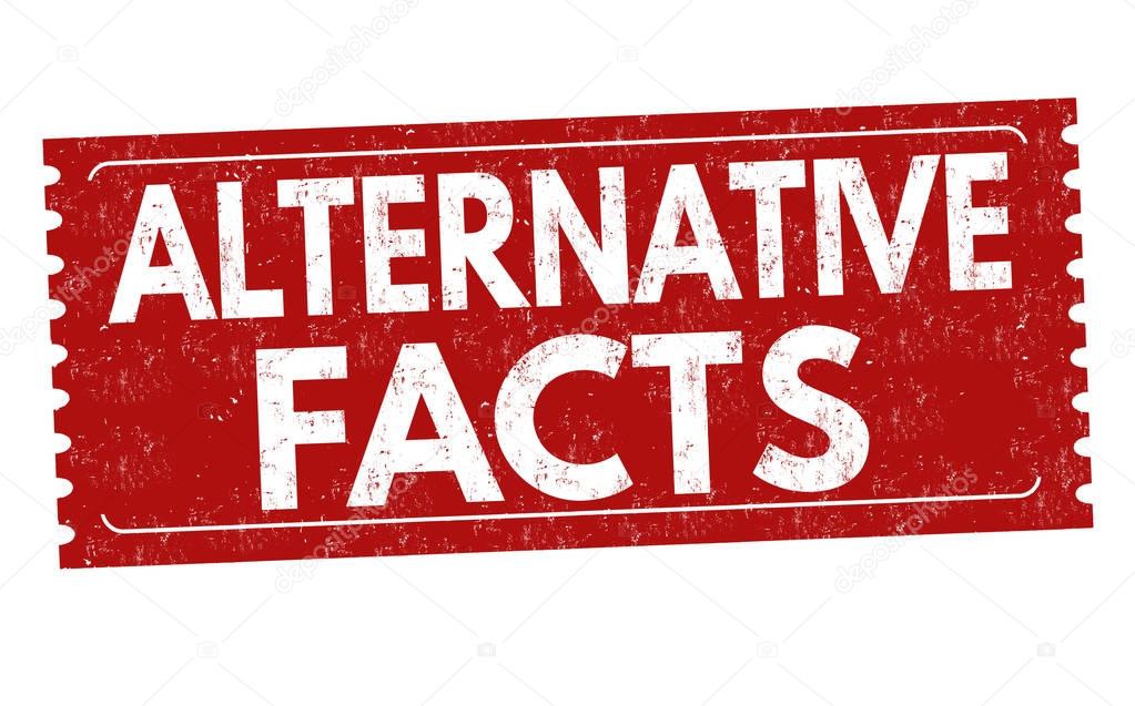Alternative facts grunge rubber stamp 