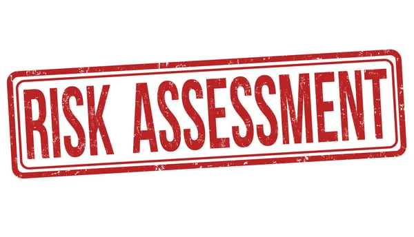 Risk assessment grunge rubber stamp — Stock Vector