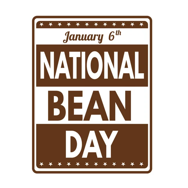 National bean day grunge rubber stamp — Stock Vector