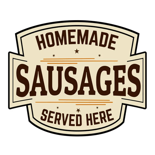 Sausages label or sign — Stock Vector