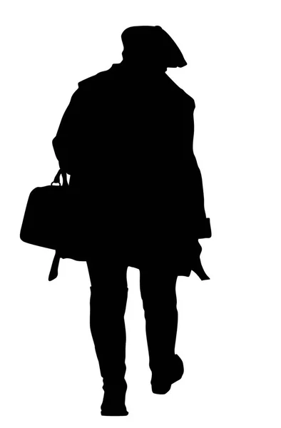 Mujer silueta caminando — Vector de stock