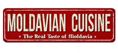 Moldova mutfağı vintage paslı metal işareti