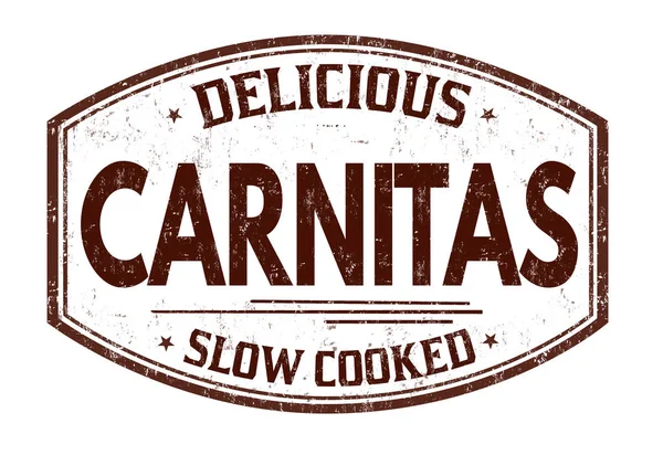 Carnitas グランジ ゴム印 — ストックベクタ