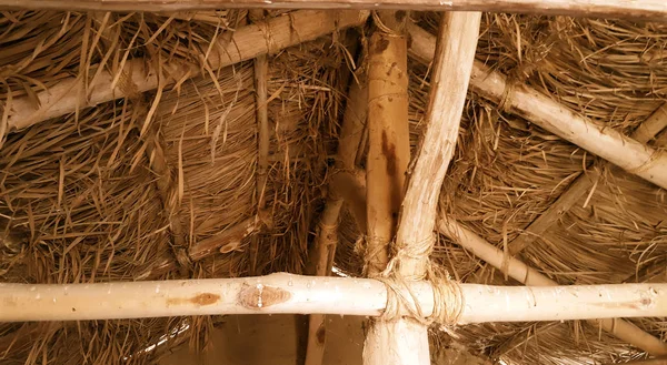 Thatch or straw roof interior — Stock Photo, Image