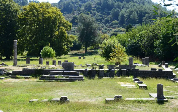 THASSOS, GREECE- September 13, 2015: The Ancient Agora in Thassos island, Greece. — Stock Photo, Image