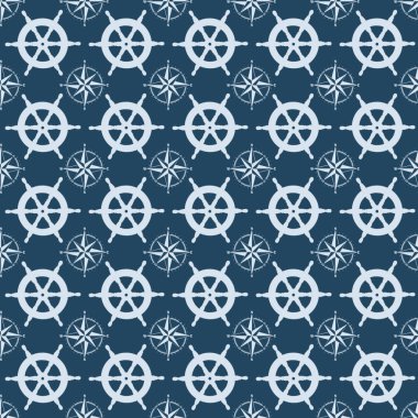 Deniz ruh hali. Direksiyon ve pusula ile Seamless deniz modeli