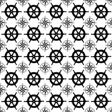 Deniz ruh hali. Direksiyon ve pusula ile Seamless deniz modeli