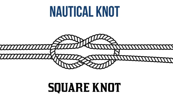Square Knot Vit Bakgrund Vektorillustration — Stock vektor