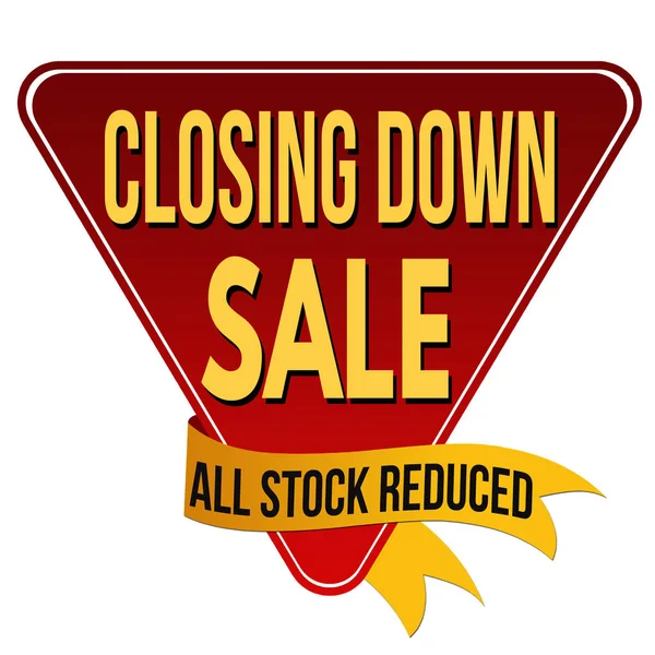 Closing down sale label or sticker — Stock Vector