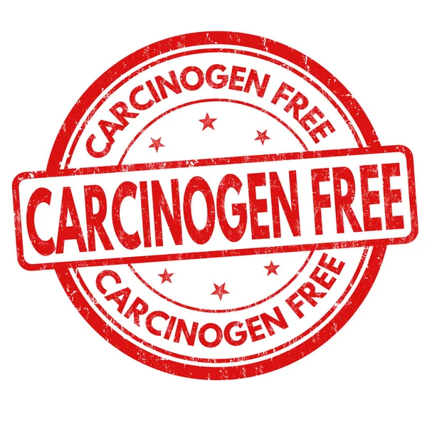 Carcinogen free grunge rubber stamp — Stock Vector