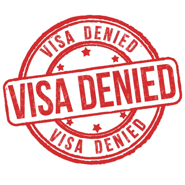Visa denied grunge rubber stamp — Stock Vector