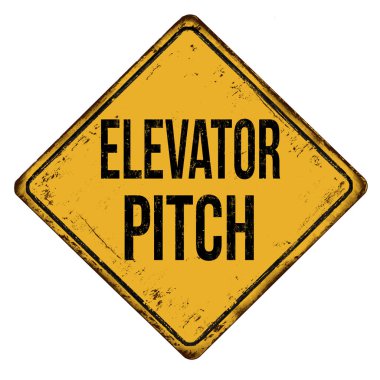 Asansör pitch vintage paslı metal işareti