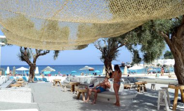 THASSOS, GREECE- September 18, 2015: La Scala Beach