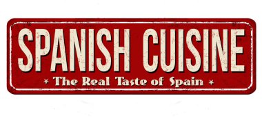 İspanya mutfağı vintage paslı metal işareti 