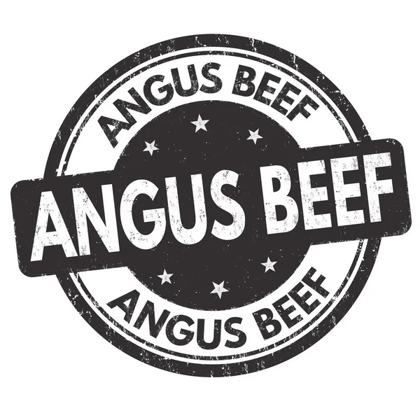 Sello de caucho grunge de carne de res Angus — Archivo Imágenes Vectoriales