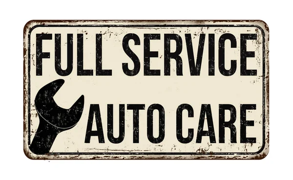 Cartel metálico oxidado mecánico de servicio — Vector de stock