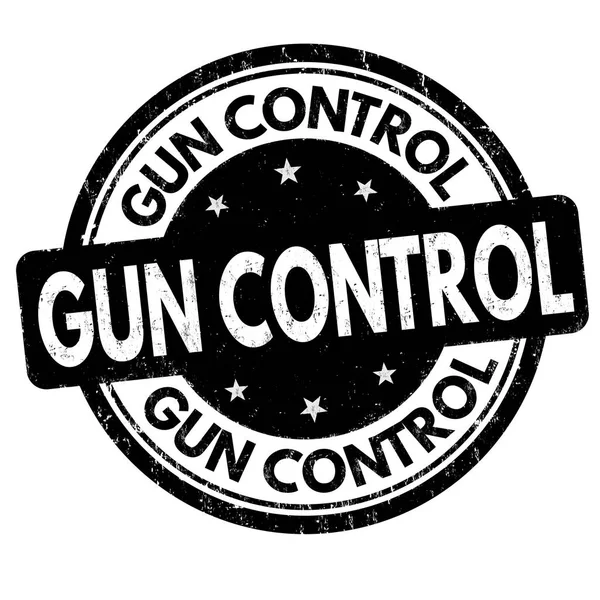 Gun Control Grunge Stempel — Stockvektor