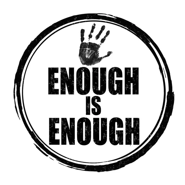 Enough is enough grunge rubber stamp — Stock Vector