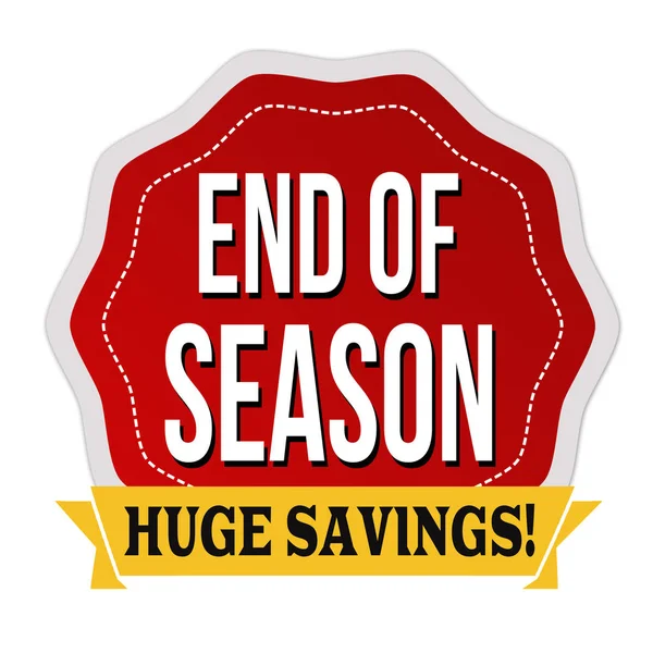 End of season sale label or sticker — Stock Vector