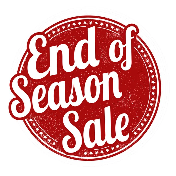 End of season sale grunge rubber stamp — Stock Vector