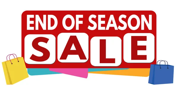 End of season sale banner or label for business promotion — Stock Vector