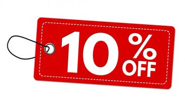 Özel indirim % 10 etiket veya fiyat etiketi