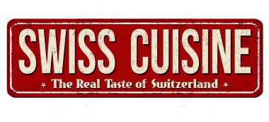 İsviçre mutfağı vintage paslı metal işareti 