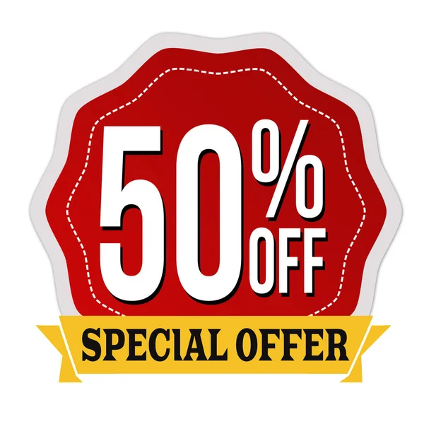 Special offer 50% off label or sticker — Stock Vector